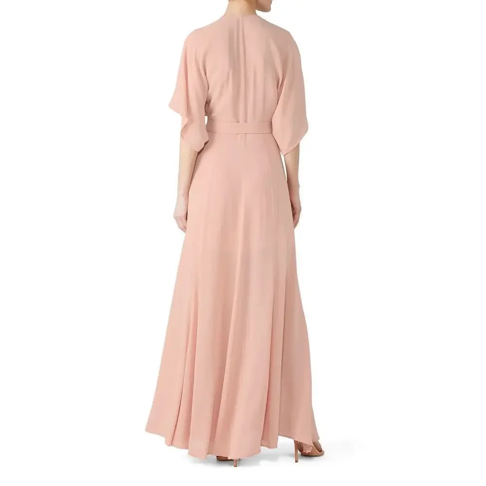 NWOT Reformation Winslow Wrap Maxi Dress in Blush size XS - Picture 2 of 3